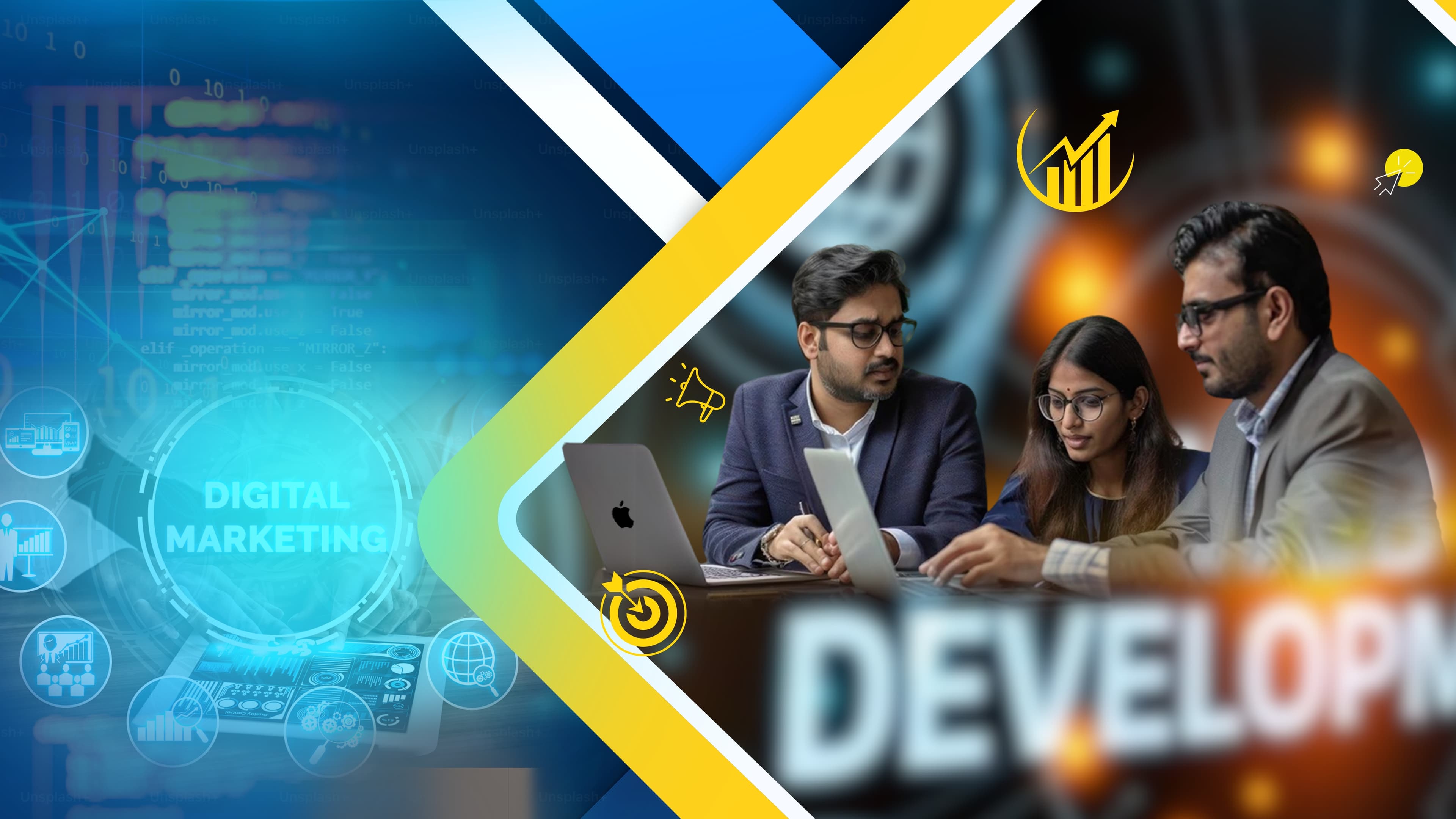 Agency banner showing digital services